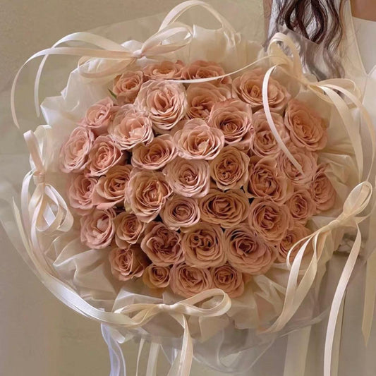 Joyce's Bouquet – 38 Peach Roses